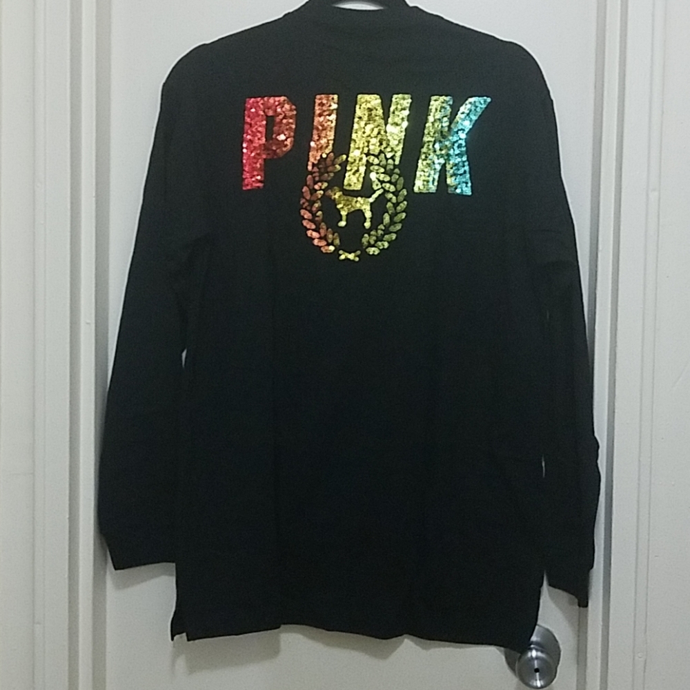 VS Pink sequin bling ringer tee - Picture 4 of 4